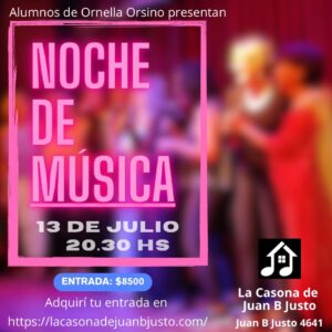 NOCHE DE MUSICA | DOMINGO 13 DE JULIO