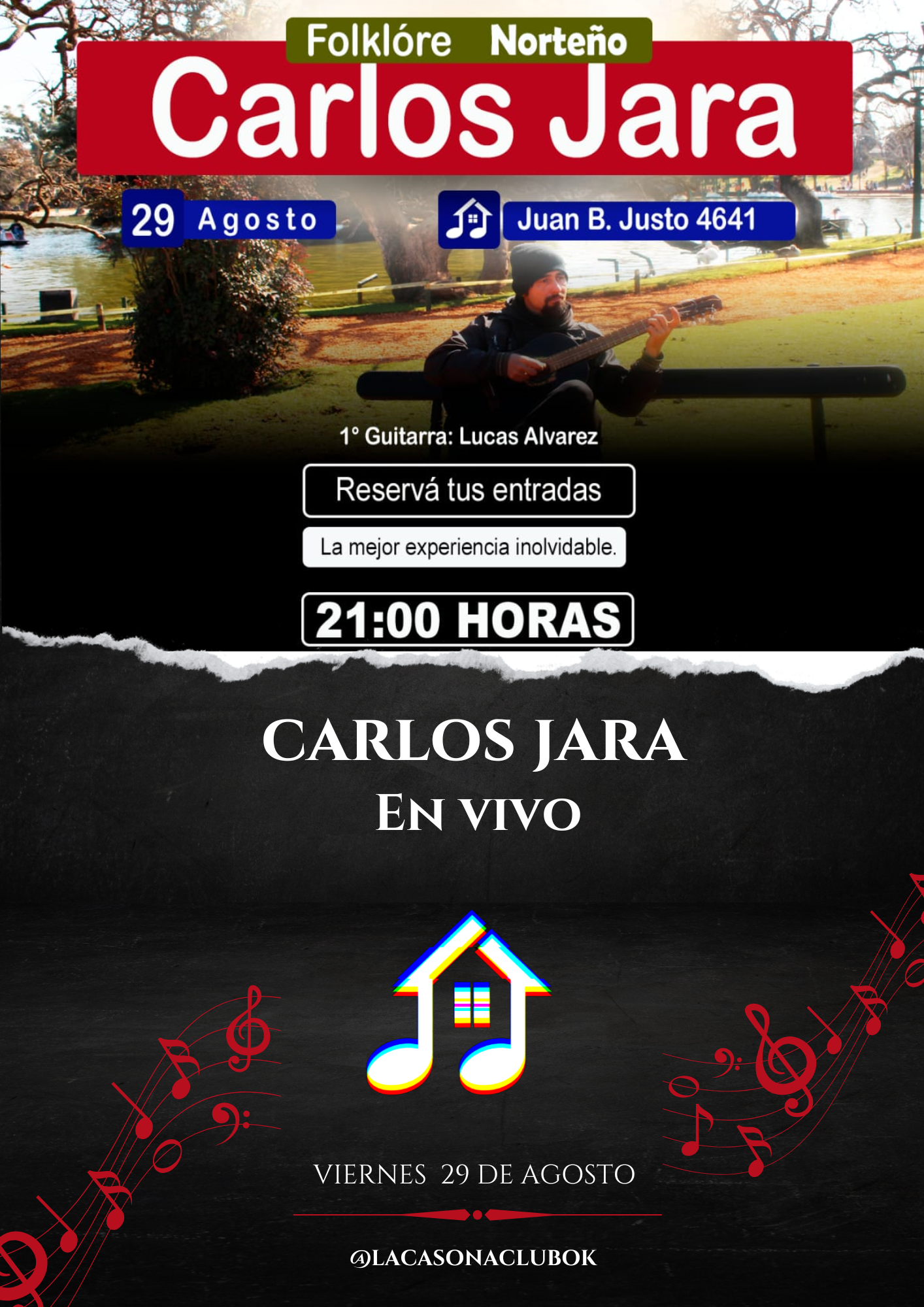 CARLOS JARA | EN VIVO | VIERNES 29 DE AGOSTO